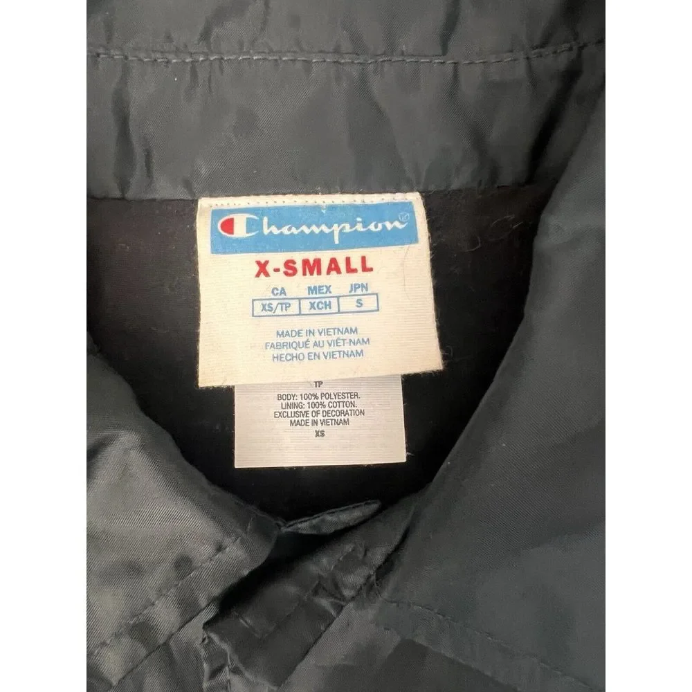 VTG Champion Jacket Womens Snap Button‎ 90s Windbreaker Flower XS Cottage Core